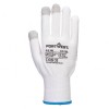 Portwest A118 White/Grey Touchscreen PVC-Dotted Palm-Grip Gloves (12 Pairs)