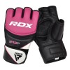 RDX Sports F12 Women's MMA Fingerless Grappling Gloves (Pink)