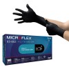 Ansell Microflex 93-852 Black Disposable Powder-Free Nitrile Gloves