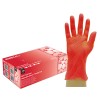 Shield2 GD17 Red Powder-Free Vinyl Disposable Gloves
