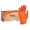 UCi Maxim Heavy-Duty Orange Nitrile Textured Mechanics Disposable Gloves (Box of 50)