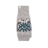 Heat Holders Nordic Grey Ladies Light Heather Converter Mittens