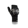 Heat Holders Heather Black Nordic Women's Convertible Mittens