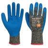 Portwest A611 Aramid HR Cut-Resistant Latex Gloves (Black/Blue)