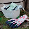 Towa TOW367 Rose-Patterned Latex-Coated Women's Gardening Gloves