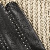 Dents Kelly Women's Black Crochet Back Leather Driving Gloves