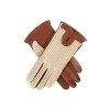 Dents Kelly Women's Cognac Crochet Back Leather Driving Gloves