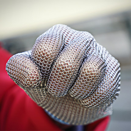 Chainmail Fingerless Glove Stainless Steel Hand Accessory With a