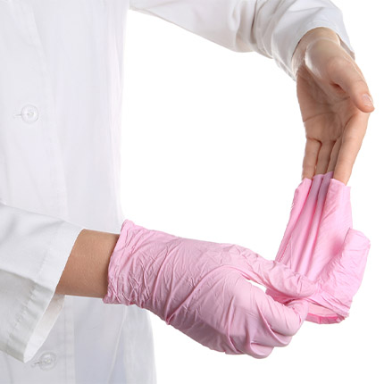 Pink Disposable Gloves
