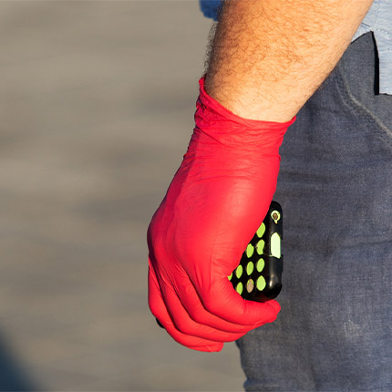 Red Disposable Gloves