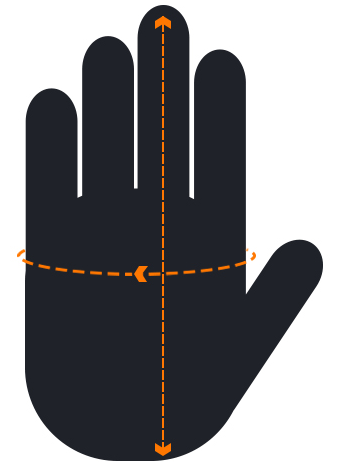 Hand sizing diagram