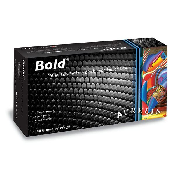 Aurelia Bold Disposable Black Nitrile Gloves Aurelia Bold Disposable Black Nitrile Gloves