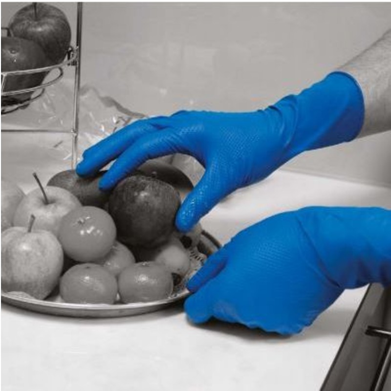 Polyco Bodyguards Finite Blue Long-Cuff Nitrile Disposable Gloves GL300 Polyco Bodyguards Finite Blue Long-Cuff Nitrile Disposable Gloves GL300