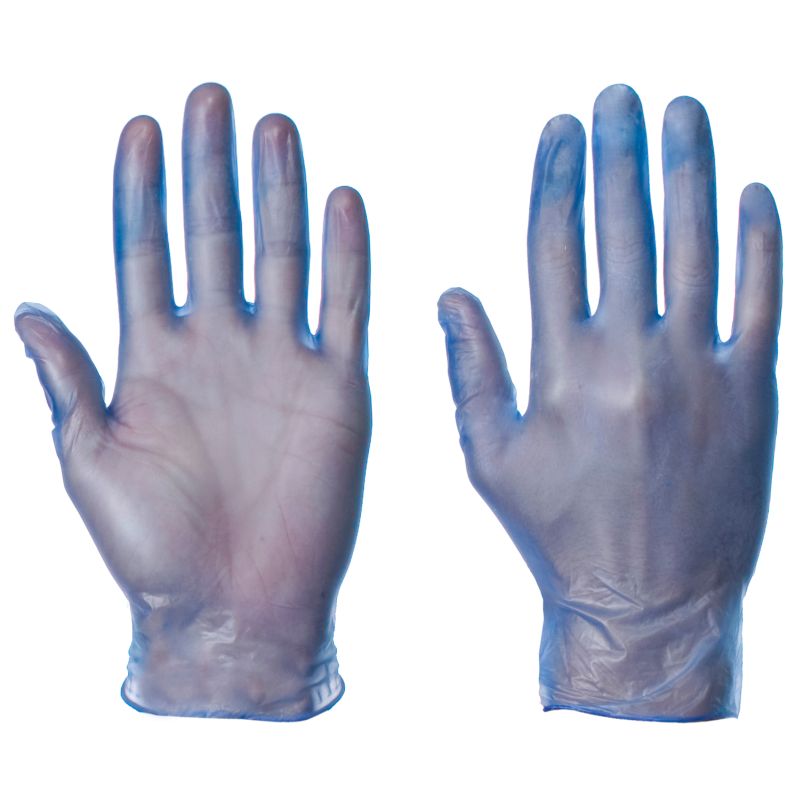 Supertouch Blue Powdered Vinyl Gloves 1101