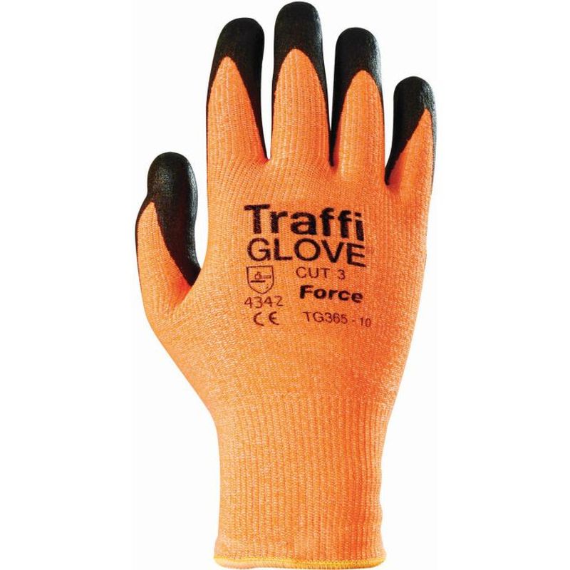 TraffiGlove TG365 Force Nitrile Coated Cut Level B Handling Gloves