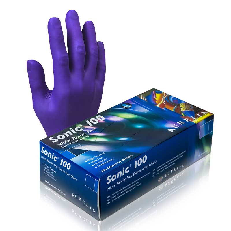 Aurelia Sonic 100 Medical Grade Nitrile Gloves 93775-9 (Pack of 100)