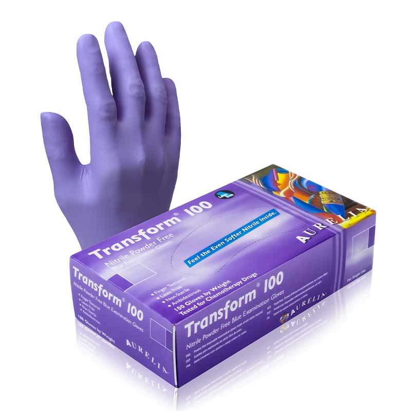 Aurelia Transform Medical Grade Nitrile Gloves 9889A5 9 Pack of 100
