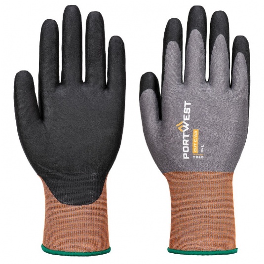 Portwest CT21 Level C Cut-Resistant Gloves (Grey/Black)