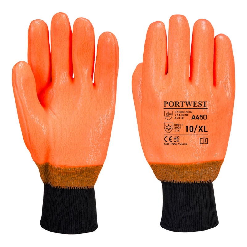 Portwest PVC Weatherproof Thermal Gloves A450