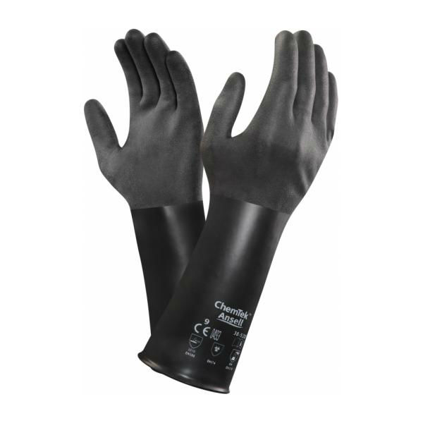 Ansell AlphaTec 38-520 Butyl Chemical-Resistant Gauntlet Gloves