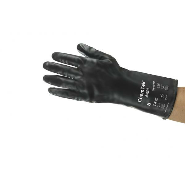 Ansell AlphaTec 38-612 Butyl Viton Chemical-Resistant Gauntlet Gloves