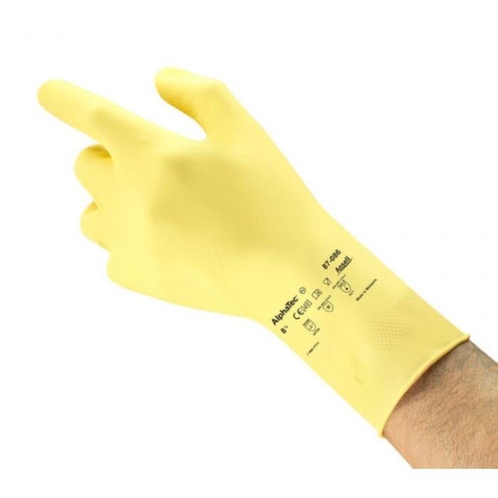 Ansell AlphaTec 87-086 Yellow Food Handling Gloves