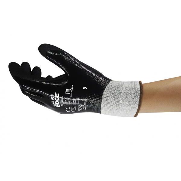 Ansell Edge 48-929 Double Dipped Cut-Resistant Oil Gloves