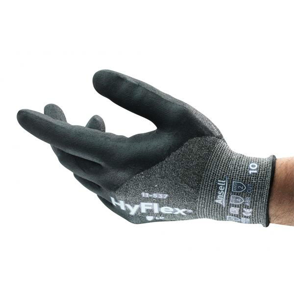 Ansell HyFlex 11-537 3/4 Dipped Grip Work Gloves