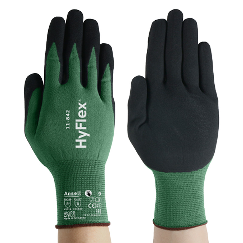 Ansell HyFlex 11-842 Eco-Friendly Anti-Static Touchscreen Multi-Purpose Gloves