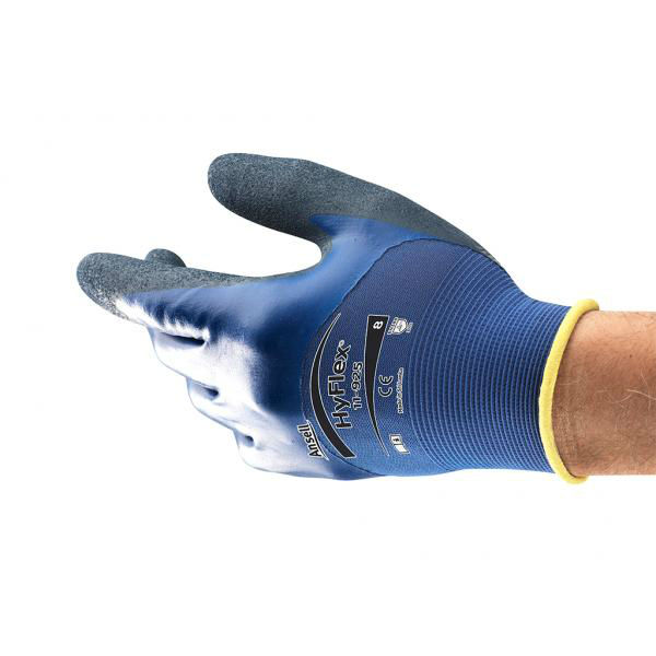 Ansell HyFlex 11-925 Double Nitrile-Coated Oil Resistant Gloves