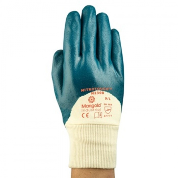 Marigold Nitrotough N250B Gloves Size 9/L Lightweight Fully Coated 1 Pair UK 