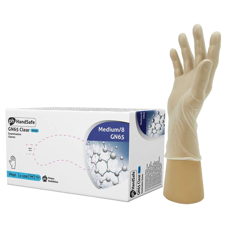 Hand Safe GN65 Powder-Free Vinyl Examination Gloves