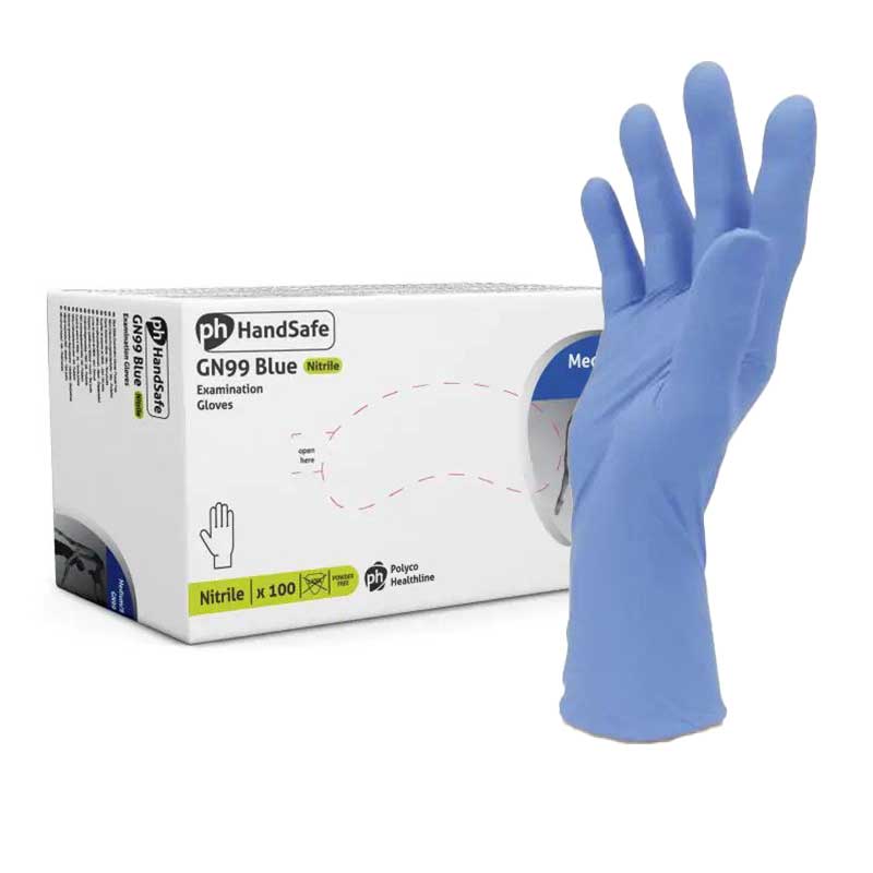 Hand Safe GN99 Nine Newton Nitrile Examination Gloves