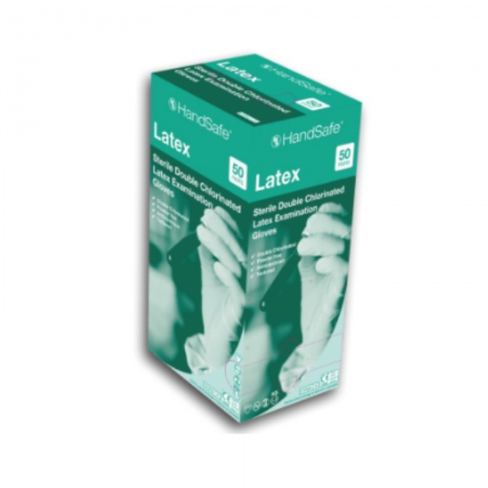 Hand Safe GS680 Sterile Double Chlorinated Latex Examination Gloves