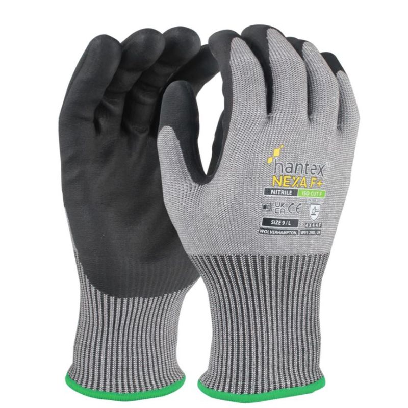Hantex Nexa-F+ Nitrile Foam Coated Level F Cut Resistant Gloves