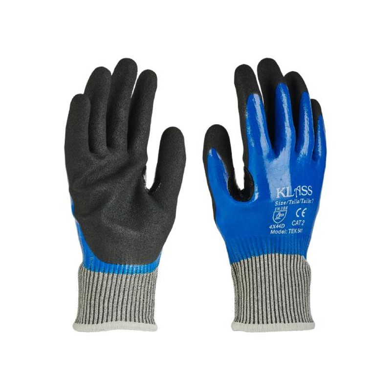 KLASS TEK 541 Triple Nitrile Coated Cut-Resistant Gloves
