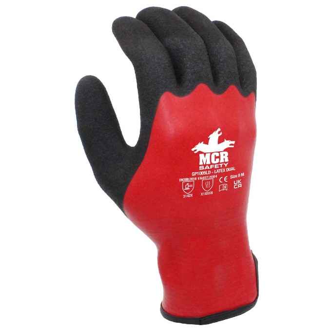 MCR GP1005LD Water Repellent Gloves (Red/Black)