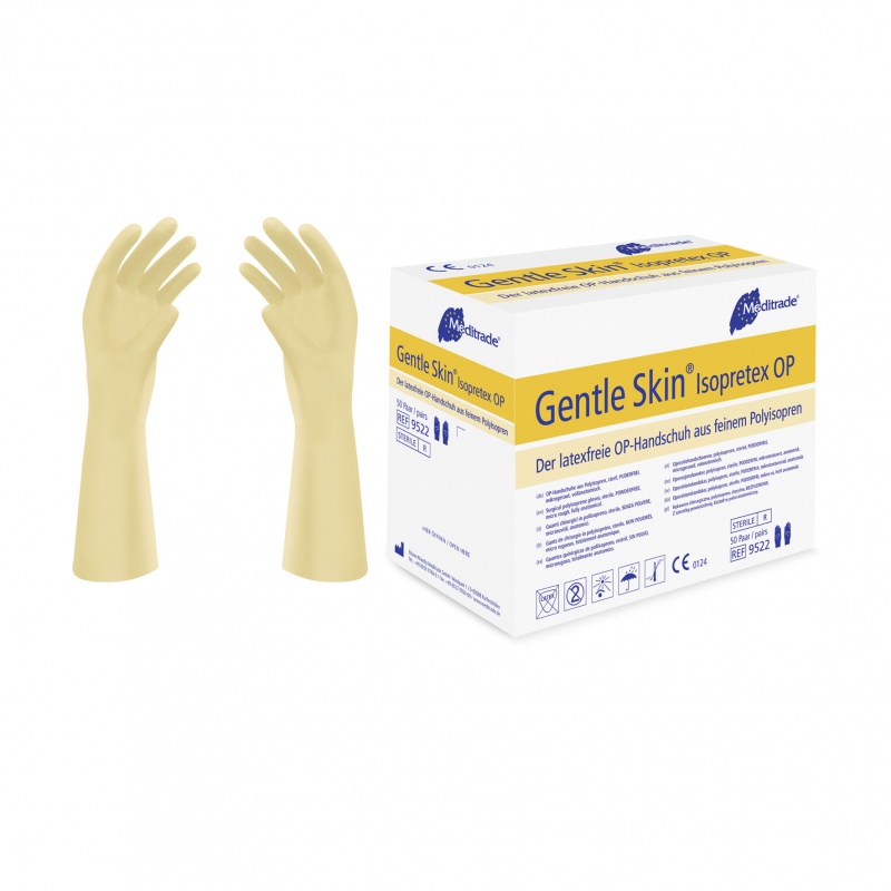 Meditrade 9522 Isopretex OP Gentle Skin Sterile Latex-Free Surgical Gloves (Box of 50 Pairs)