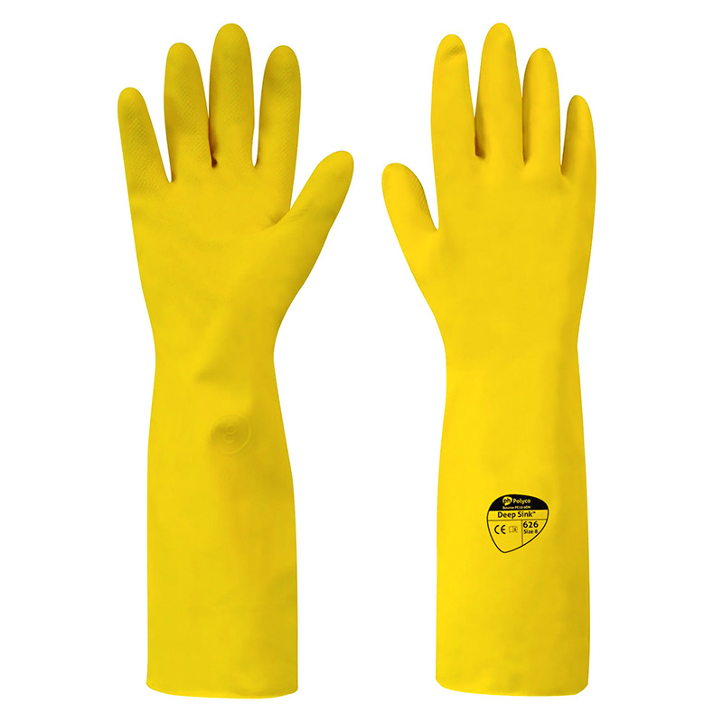 Polyco Deep Sink Extra Long Rubber Gloves 62