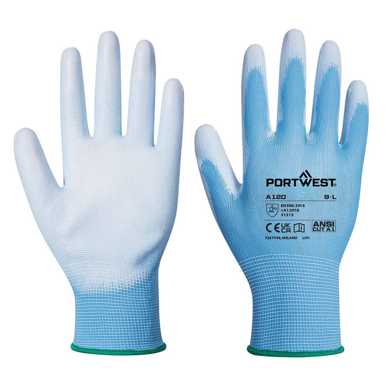 Portwest Blue PU Palm Gloves A120