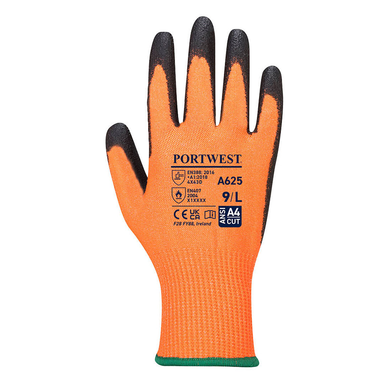 KOOLgrip Hi-Vis Orange Grip Gloves - Gloves.co.uk