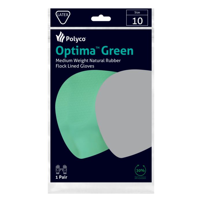 Polyco Optima Latex Chemical Gloves (Green) - Gloves.co.uk