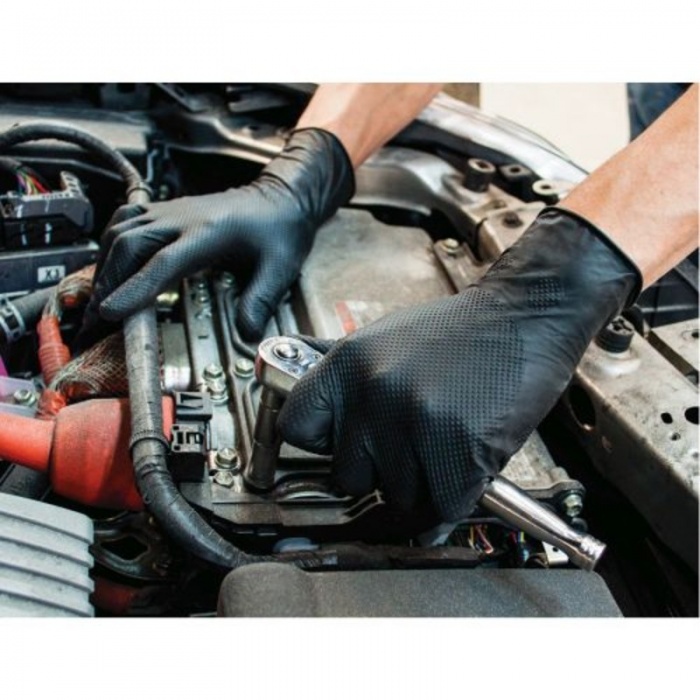 Polyco Finite Bodyguards Black Nitrile Disposable Gloves GL100