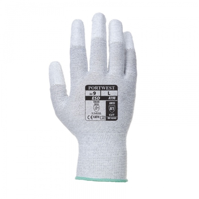 Portwest Antistatic PU Fingertip Gloves A198GR