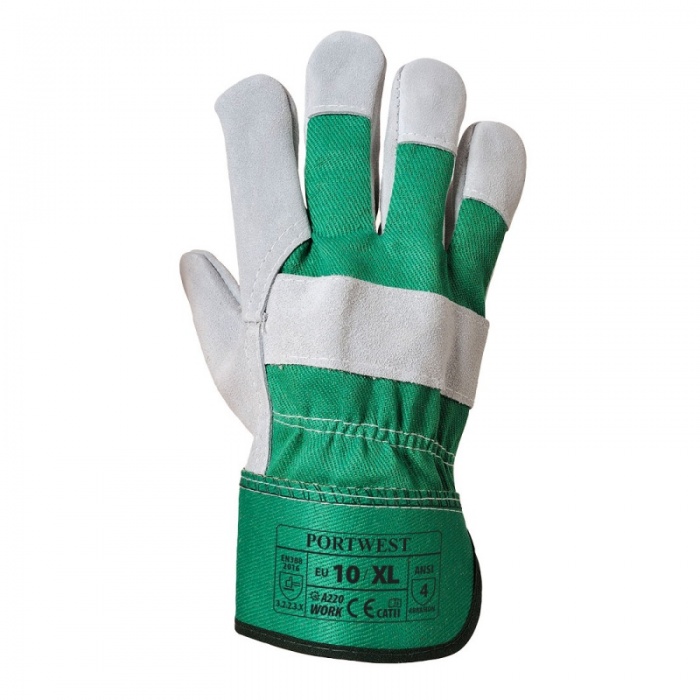 Portwest Premium Chrome Rigger Green Gloves A220GN