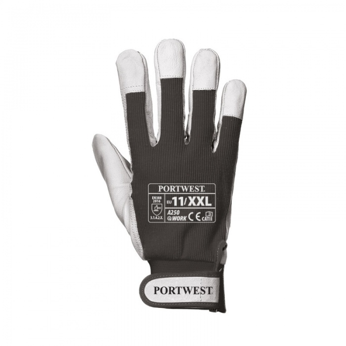 Portwest Tergsus XX-Large Black Leather Work Gloves A250BK