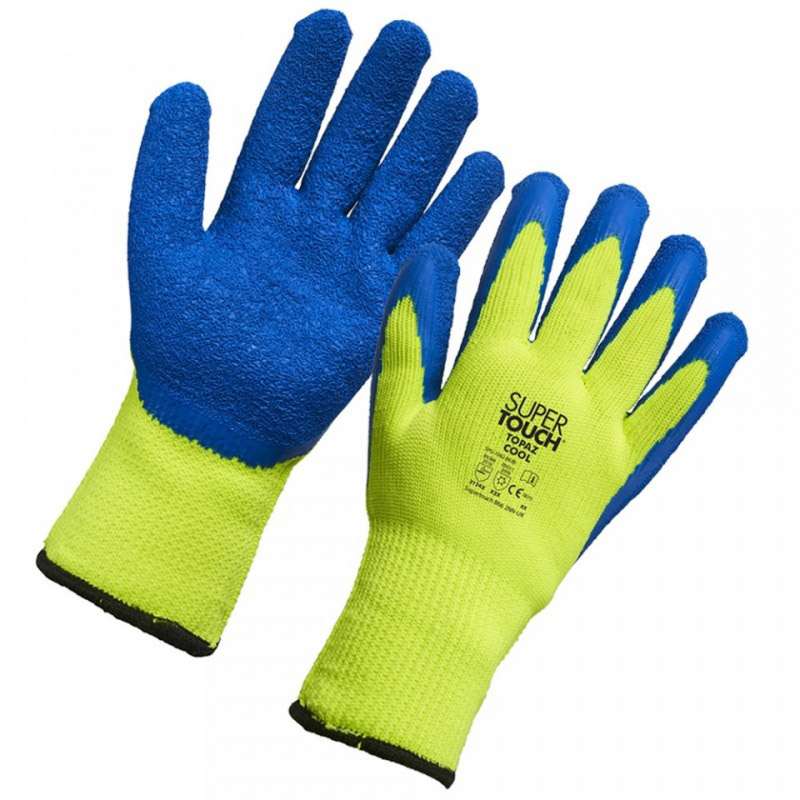 Supertouch Topaz Cool Yellow-and-Blue Thermal Gloves