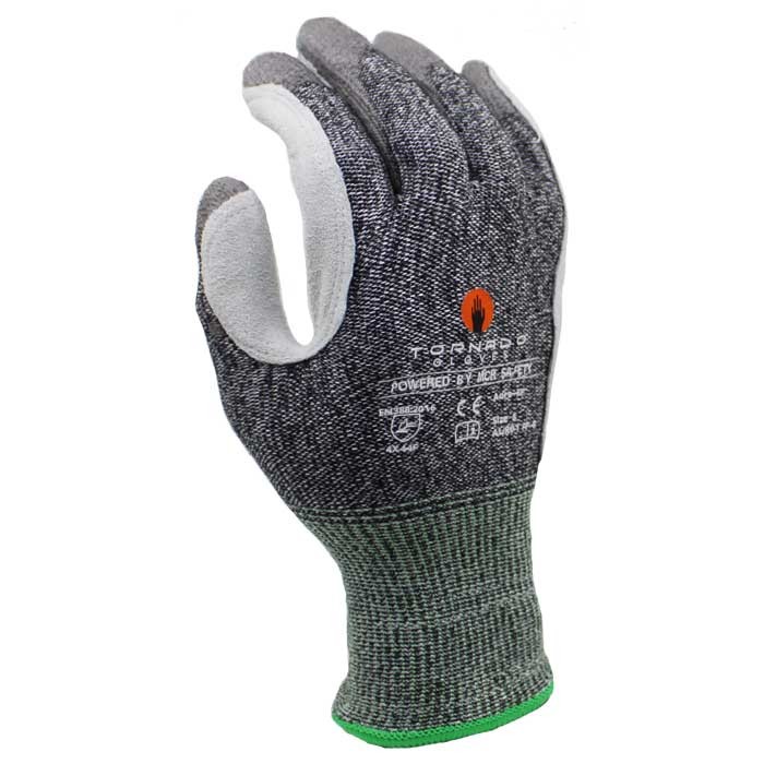 Tornado Aura FF Leather Protective Grey Gloves
