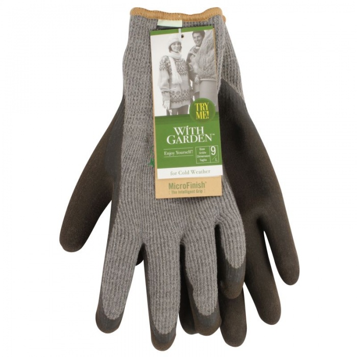 Towa TOW376 Soft and Tough Ash Grey Thermal Gardening Gloves