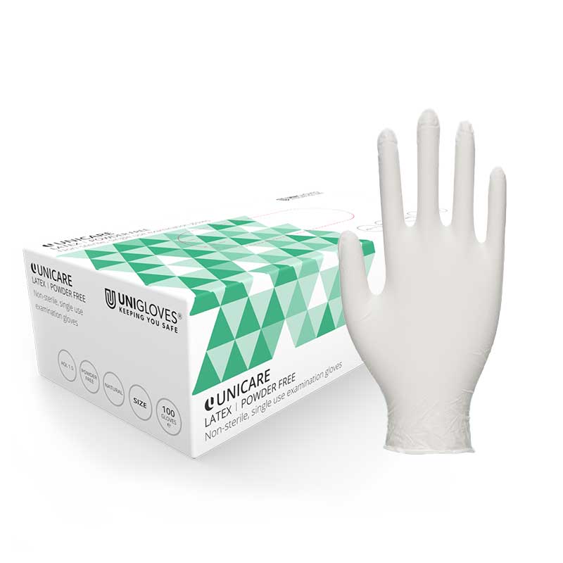 Unicare GS001 Powder-Free Latex Disposable Gloves